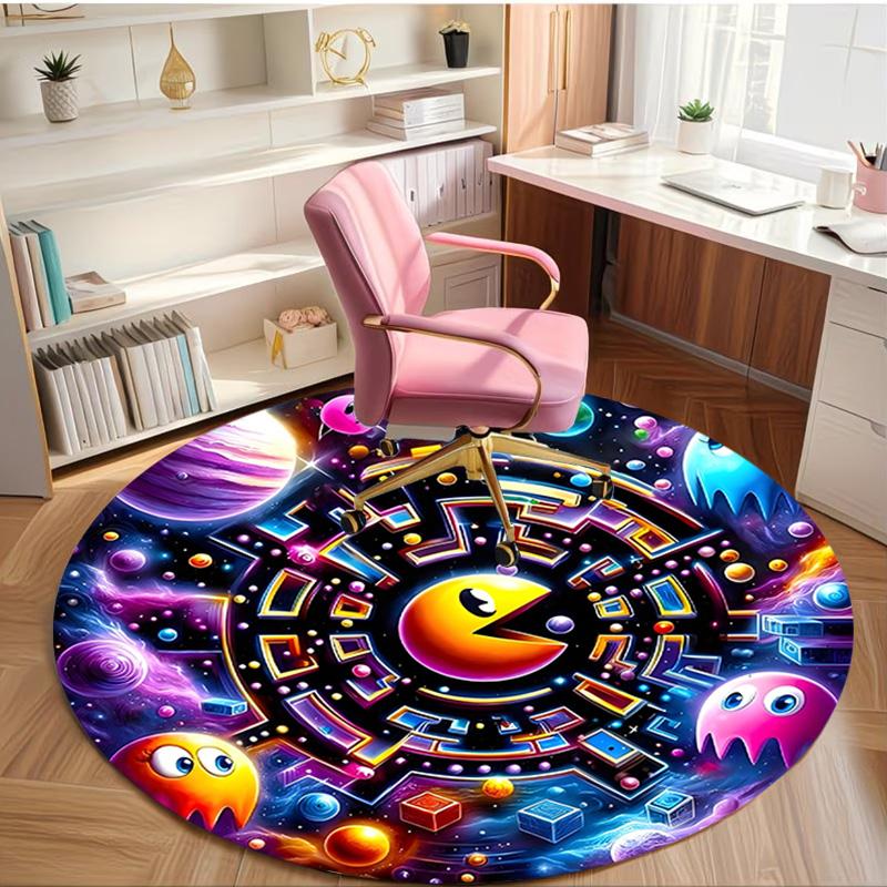 PAC Print Round Rug, Washable Floor Carpet, For Entryway Dorm Laundry Room Office Study, Home Decor Birthday Christmas Gift