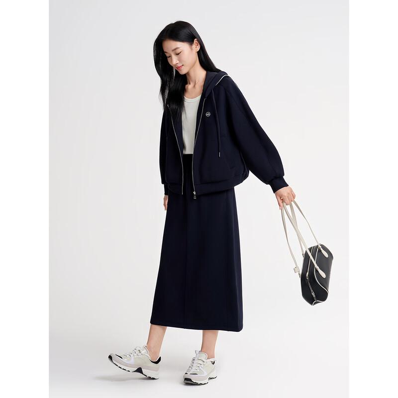 Annakou Women s Sporty Modal Blend Slit Skirt M