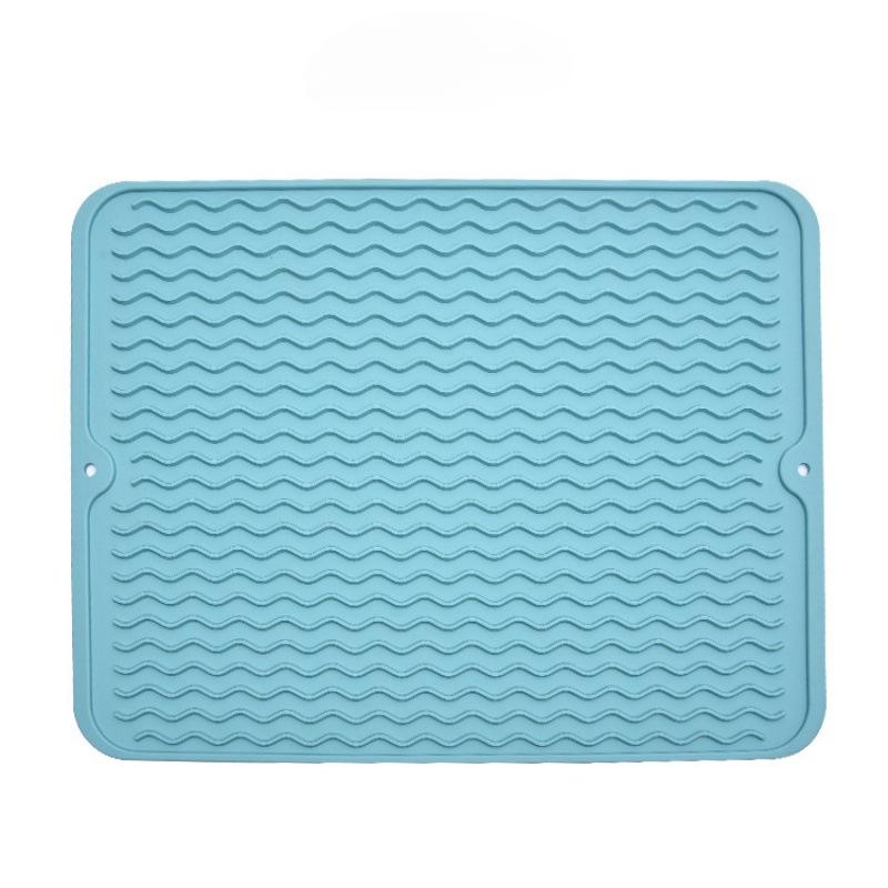 Silicone Dish Drying Mat Large Dish Drying Mat Counter Top Mat Dish Draining Mat Sink Mat Large Silicone Trivet Thickened Heat-resistant Pad