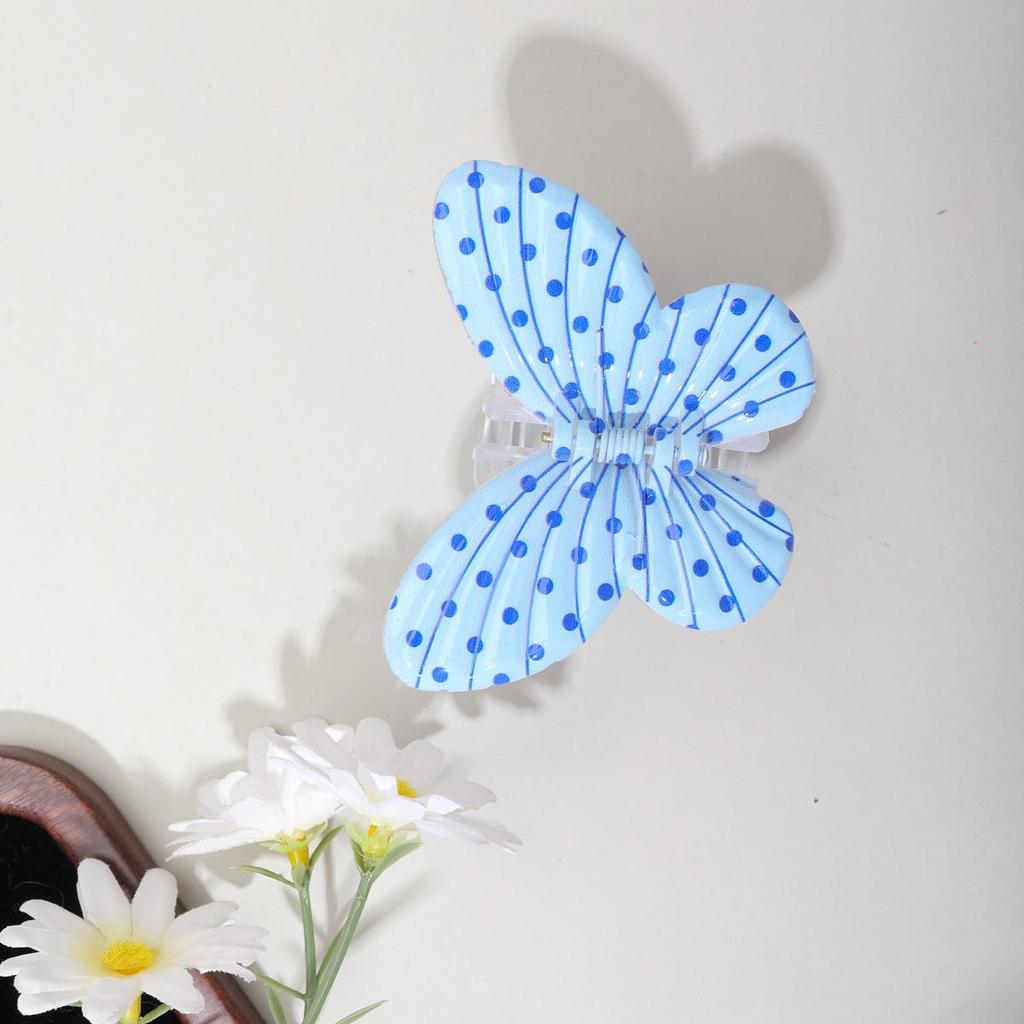 Farbverlauf Mattierter Schmetterlings-Klaue Clip - Wellen-Design Hochsteckfrisur Haifisch-Clip