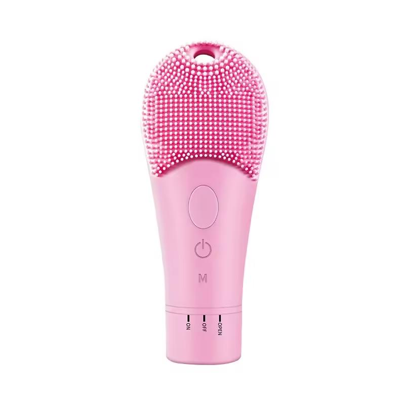 Portable Household Cleanser Rechargeable Electric Ultrasonic Vibration Silicone Cleanser Electric Facial Massager