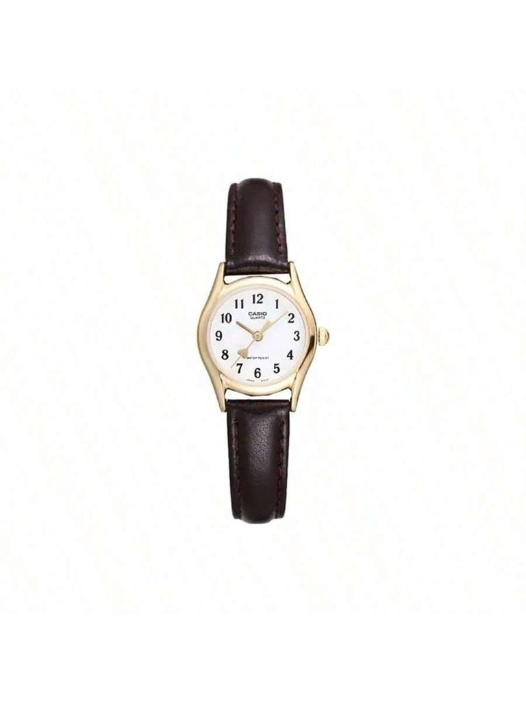 **CASIO Internet Celebrity Fashion Watch** Business-casual Classic Pointer Waterproof Quartz Movement Leather Strap Women’s Watch Dial LTP-1094Q