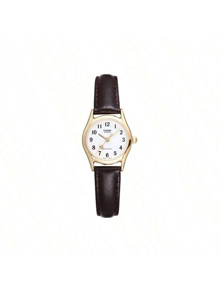 

**Модные часы CASIO от интернет-знаменитости** Классические стрелочные, стиль business-casual, водонепроницаемые, кварцевый механизм, кожаный ремешок, женский циферблат LTP-1094Q белый