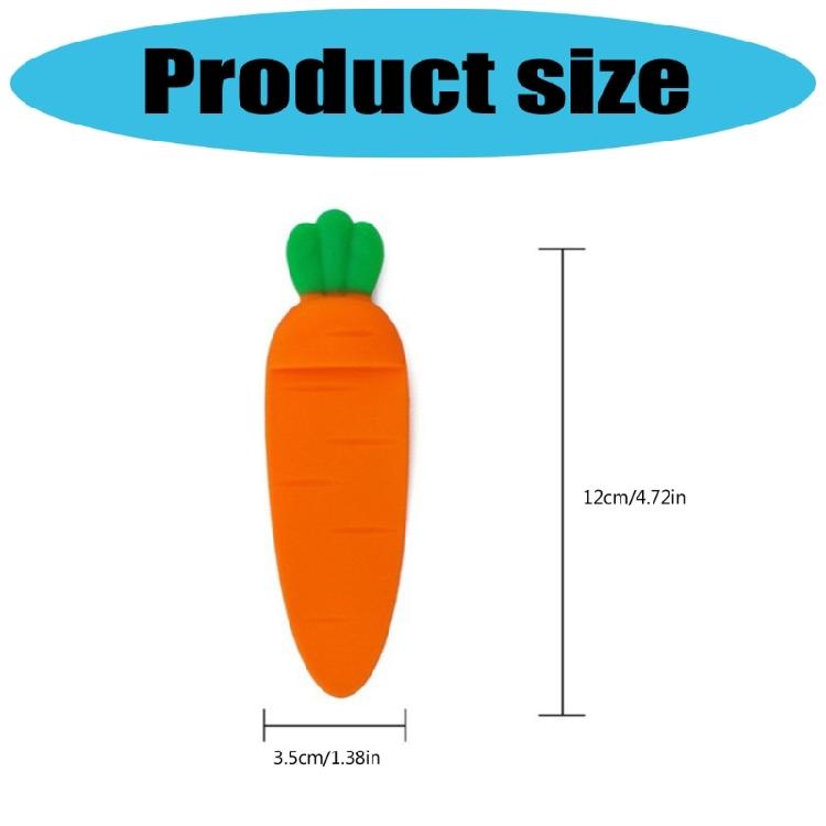 Decorative Bookmarks Carrot Page Markers Silicone Bookmarks Simple Book Markers Creative Bookmarks for Reading