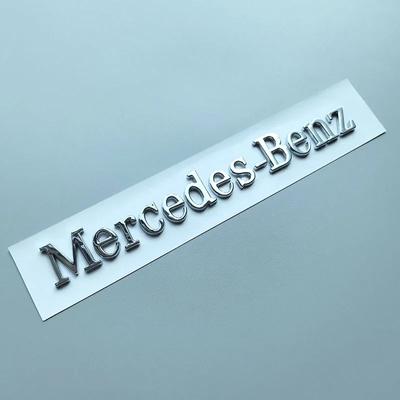 Mercedes Benz 21,8 cm ABS automašīnas emblēma, plakani angļu burti Mercedes Benz bagāžnieka nosaukuma plāksnītei, logotipa uzlīme, hroma, spīdīga, matēta