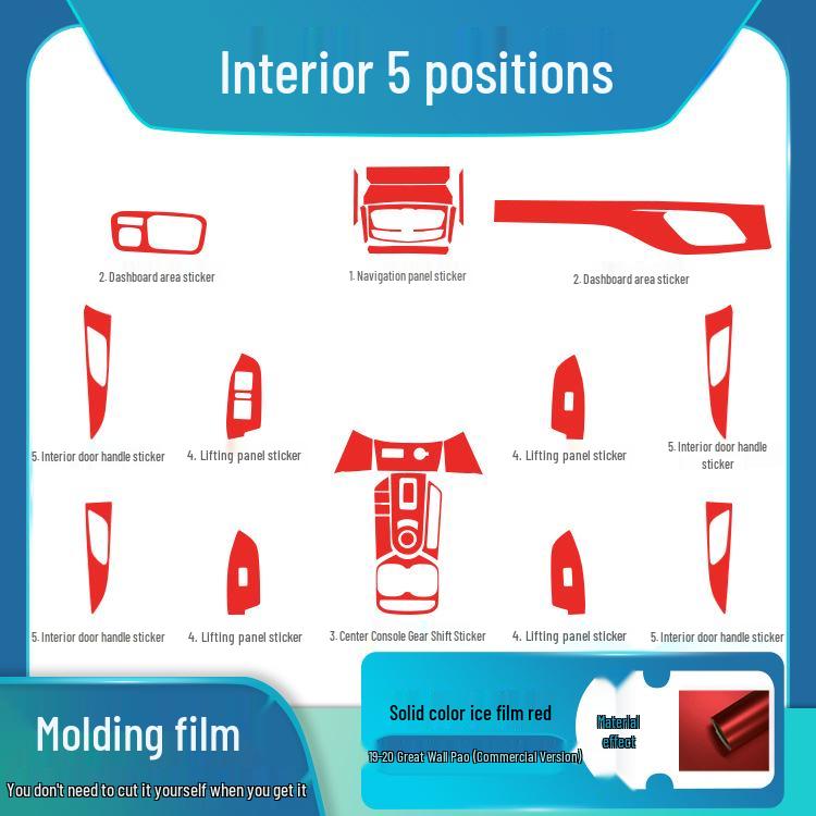 19-20 Great Wall Cannon Interior Carbon Fiber Gear Console Sticker