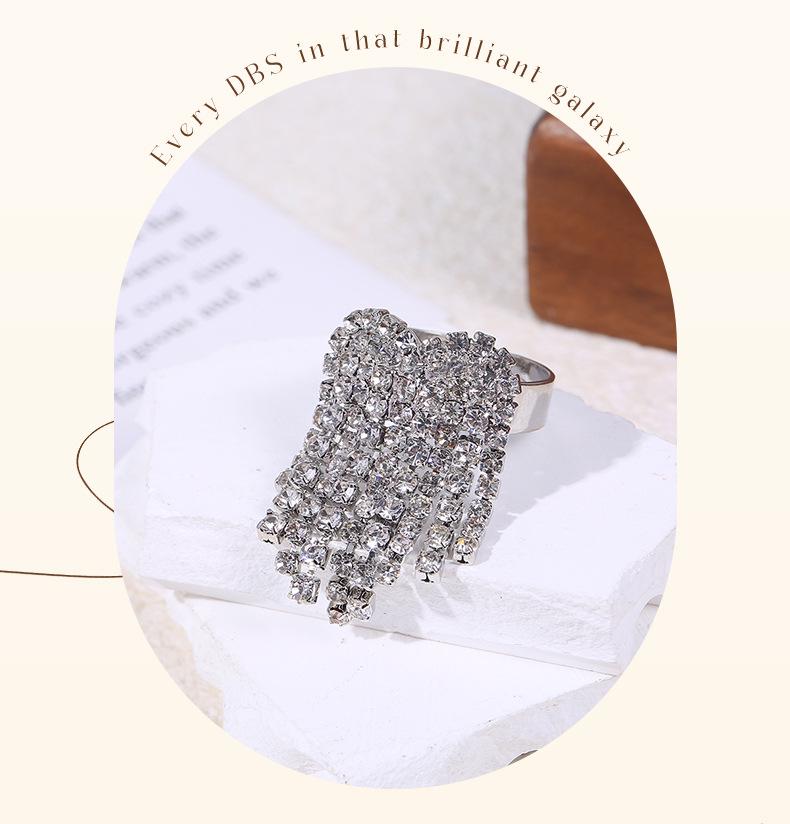 Stainless Steel Zirconia Gem Ring: Adjustable, European and American Style, Holiday Design