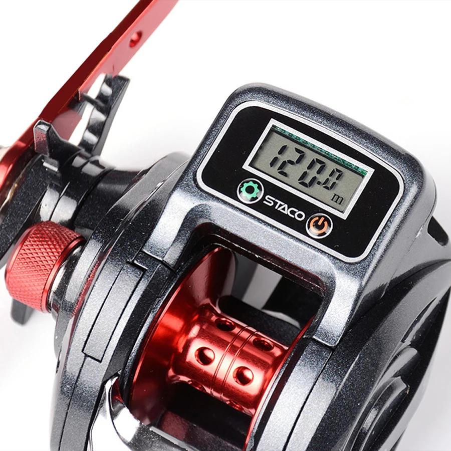 

LED Digital Show Line Counter Baitcasting Reel 6.3:1 High Speed 13+1BB Low Profile Left Right Hand for Bass Saltwater Freshwater 260319 Left Hand
