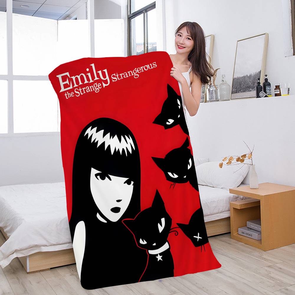 Anime Poster E-Emily HD Anime Microfiber Beach Towel Absorbent Quick dry Soft Yoga Swimming Resort Mountain Climbing Towel