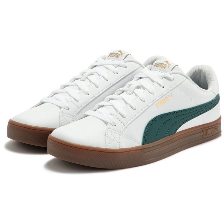 Puma Smash Vulc V3 Low Casual Skate Shoes Unisex Sneakers White Green 380752-11