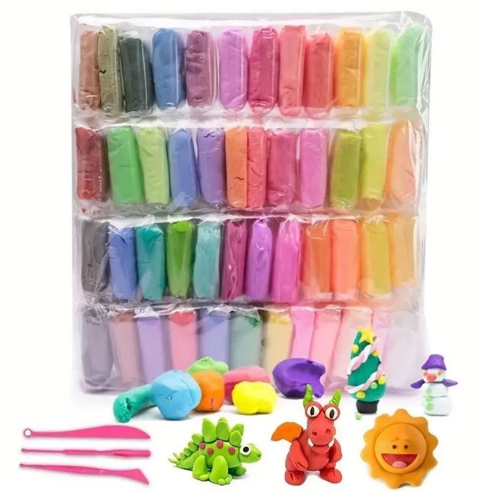 12/24/36pcs Non-Toxic Handmade Rubber Clay Set Educational Slime DIY Toys  Kids Handcraft