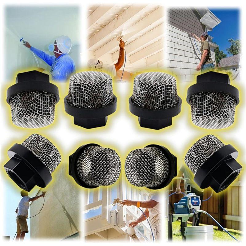 ABUL-8Pcs 246385 Hose Inlet Strainer Filter Inlet Suction Strainer Mesh Suitable For Ultra 395 495 390 Airless Paint Sprayers
