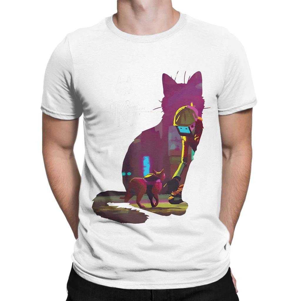 Stray Gioco Città Arte Grafica Divertente 100% Cotone Maglietta Stray Tees Top Per Unisex