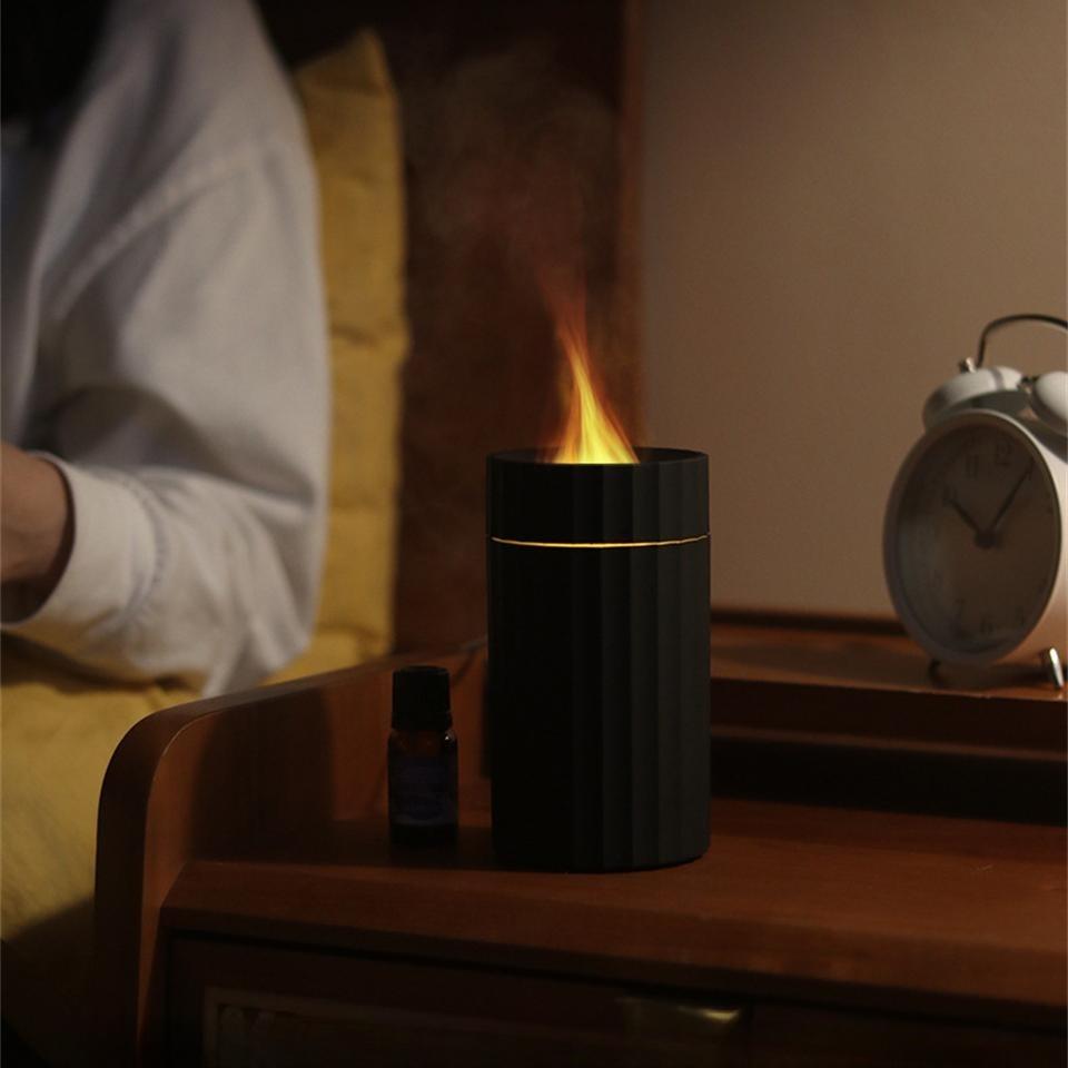Flame Aromatherapy Air Humidifier Usb Car Air Freshener Mini Essential Oil Aroma Diffuser Ultrasonic Fragrance Mist Maker Fogger