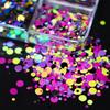 Nail Sequins,Nail Art Flake,Nail Glitter Paillette Mixed Round,3D Nail Art Stickers for Nail Decoration DIY Resin Mold