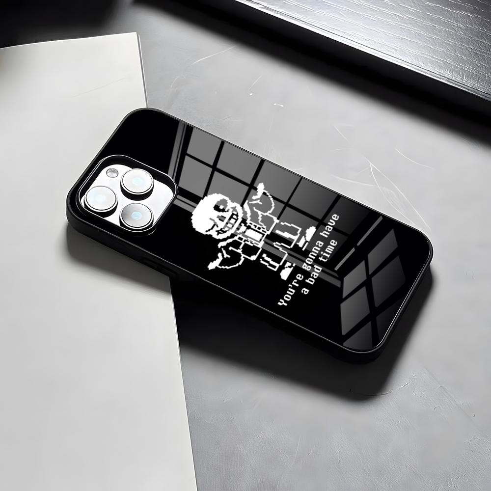 Sans U-Undertale Game Phone Case For IPhone 17 Pro Max 15 Pro 16 14 Plus 12 13 Mini 11 Pro Shockproof Glass Cover