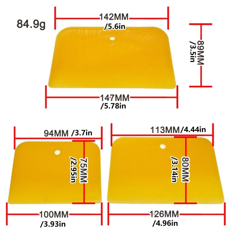 9Piece Automotive Body Adhesive Scrapers Plastic Scrapers 4/5/6Inch Set for Putty Application Surfaces Smoothing