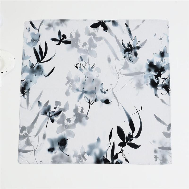 

1Pc 34x34cm Women s Cotton Scarf Thin Absorbent Wipe Sweat Towel Antique Chinese Style Handkerchief