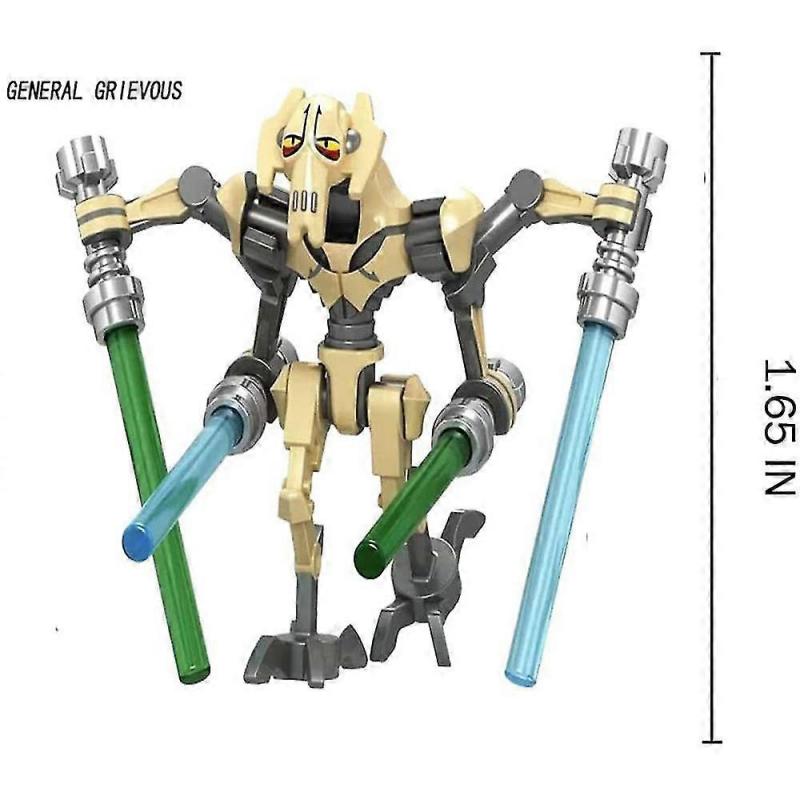 28pcs Pack Battle Soldiers Action Figures Set, Generals And Droids With Weapons, Building Blocks Assembly Toy Kids Gift