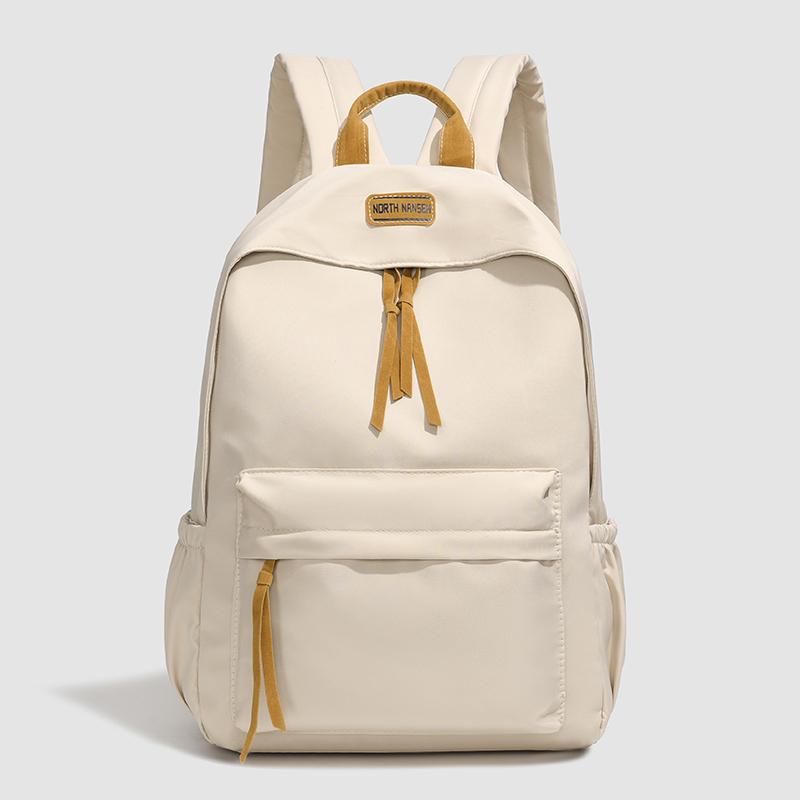 

Унисекс Рюкзак Студенческий Школьный Рюкзак Женский Однотонный Рюкзак бежевый