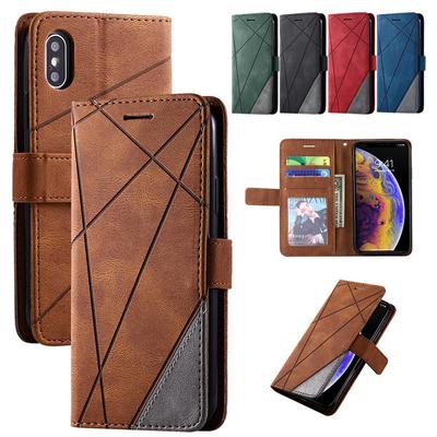 Geometric Leather Flip Case For Samsung Galaxy J3 J5 J7 2017 J6 J8 A6 A7 A8 A10 A20 A40 A50 A70s A50s A30s A51 A71 S Cover