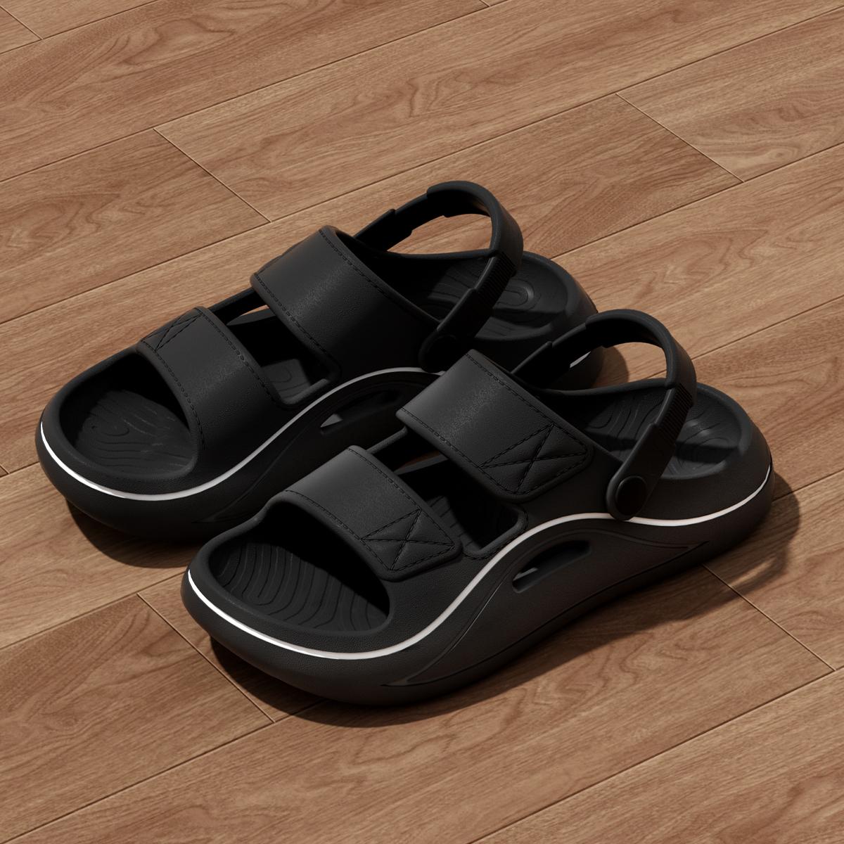 

EVA Men Summer Sandals Thick Bottom Soft Beach Sandals Fashion Comfortable Non-slip Sandals Lightweight Casual Men Outdoor Sandals 40-41