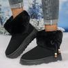 Mode Mode Damen Schneestiefel Dicke Sohle Lässig Bequem Rutschfest Damen Schuhe Winter Mid-Calf Stiefel Warm Verdickte Plüschstiefel