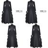 Elegant Vintage Victorian Costume Halloween Cosplay Renaissance Gothic Maxi Dress