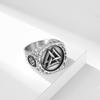 Vintage Nordic Viking Odin Triangle Logo Stainless Steel Ring Ring Men's Titanium Steel Finger Ring