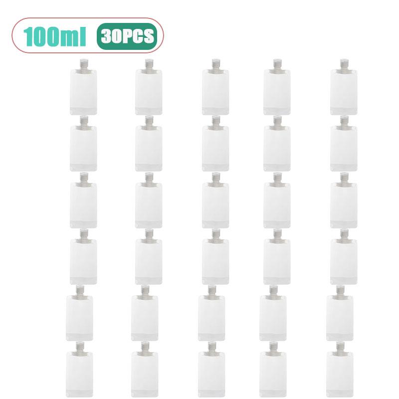 10-30Pcs Reusable Squeeze Travel Pouches Empty Bottles Refillable For Lotion Shampoo Toiletries Liquid Cosmetic Carry On Bag