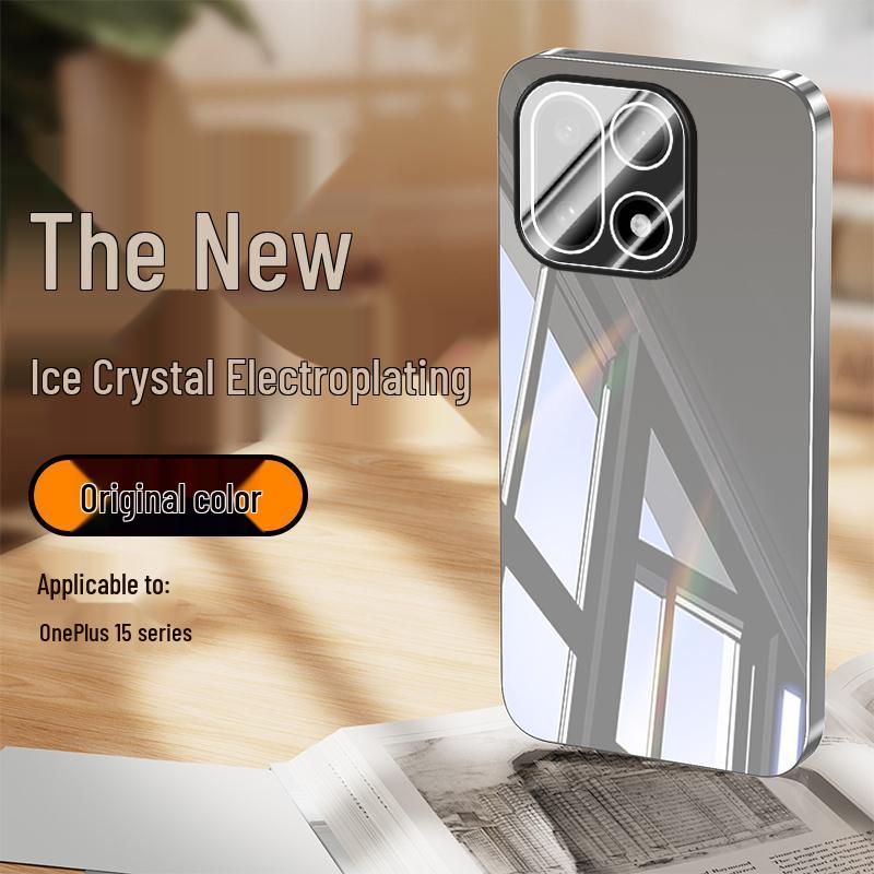 OnePlus 15 Ice Crystal Electroplating Case: Full Coverage Anti-Scratch Protective, Premium Feel, Lightweight & Thin Hard Shell