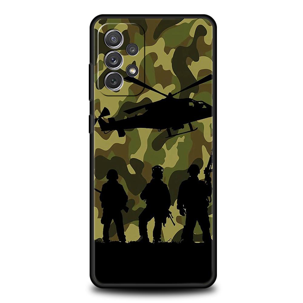

Phone Case for Samsung Galaxy A55 A53 A52 A52S A51 A41 A35 A32 A25 A23 A15 A13 A71 A72 Soft TPU Shell Camouflage Camo Military samsung a72