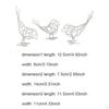 Bird Statue Iron Figure Set for Home Decoration, Animal Sculptures, Table Ornaments Living Room,