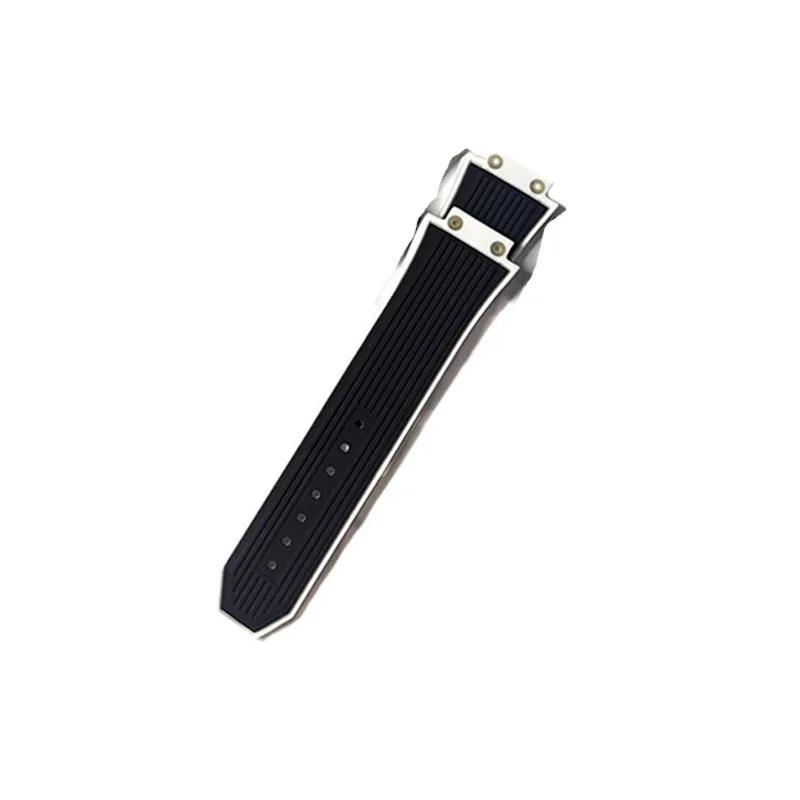Sostituzione Cinturini in Silicone per HUBLOT BIG BANG Silicone 25*17mm Cinturino Orologio Impermeabile Accessori Orologio Braccialetto in Gomma Cinturino da polso