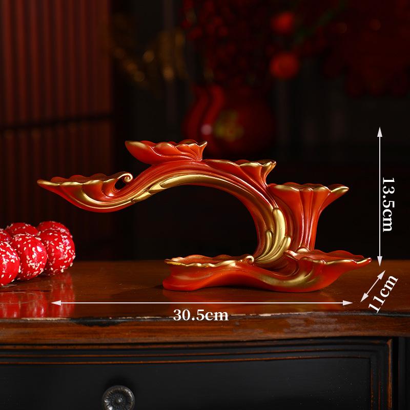 Five Blessings Wealth God Figurine: Lucky Gift for Office, Entrance, TV Cabinet, Shop Openings, or Housewarming.