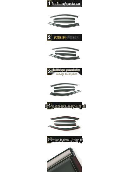 Jinkang Seres 22 AITO M5 3D Stainless Steel Rain Deflector & Sun Visor Trim