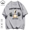 The Great Goose Striving For Fitness T-Shirt Unisex Loose Cotton Tee Trendy Summer Short Sleeve Unisex All-Match Hip Hop Clothing