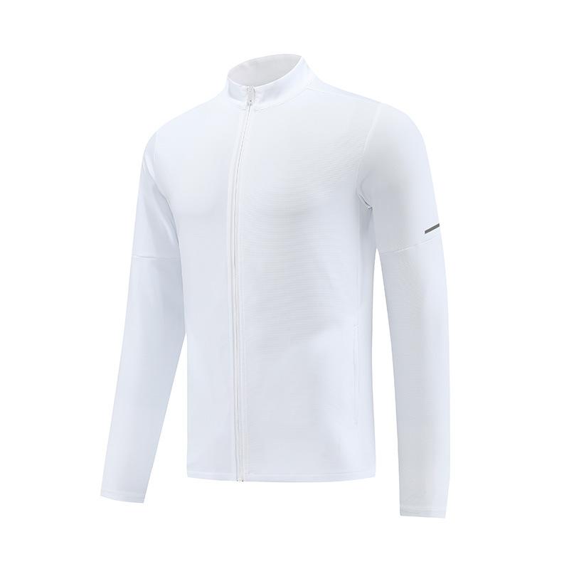 Мужская спортивная повседневная куртка с длинным рукавом и воротником-стойкой для бега тренировок свитшот с застежкой-молнией и длинным рукавом XXXL белый 2999₽