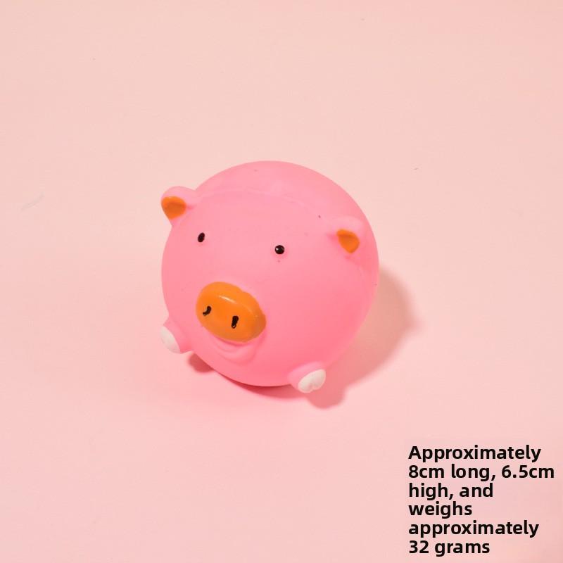 Latexspielzeug, Runde Schweinekopf- und Hühnerkopf-Bälle mit Geräuschfunktion, Spielzeug für Haustiere zum Zahnen und zur Zahnreinigung, Hundespielzeug