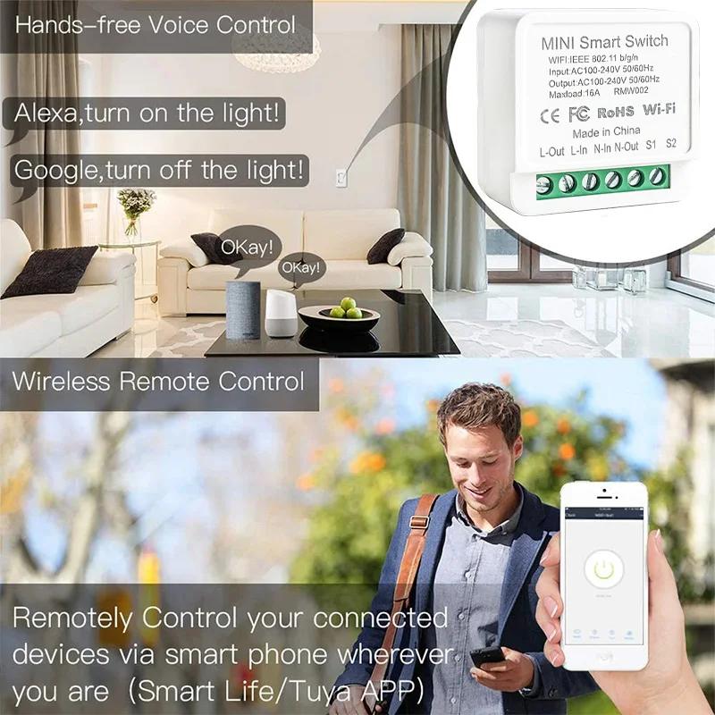 WiFi Smart Switch 16A/20A Relaismodul mit Timer APP und Sprachsteuerung für Alexa Google Home Yandex Alice Smart Home Automation