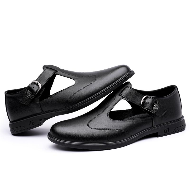 Luxus Marke Aus Echtem Leder Männer Sandalen Mokassins Mann Business Kleid Sandalen Italienischen Stil Handgemachte Leder Schuhe Männer Alias