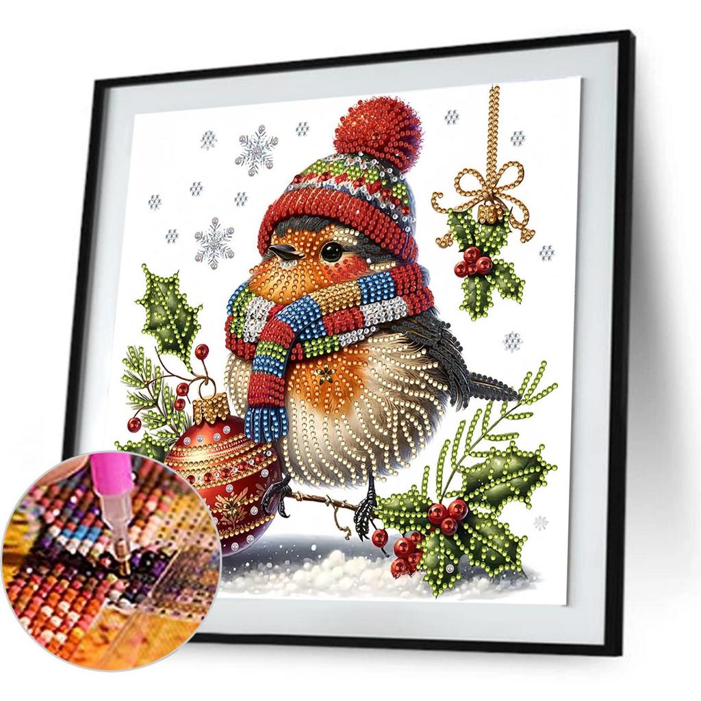 Christmas DIY Gem Art Diamond Painting Kits for Home Office Wall Decor Special Shape Partial Drill Dimond Art Paintings 30x30cm