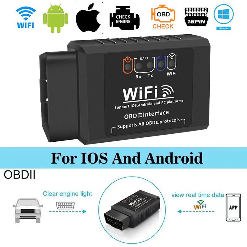 OBD2 WIFI ELM327 V1.5 Skener Čtečka chybových kódů auta Diagnostický nástroj pro iPhone IOS / Android Detektor závad automobilu