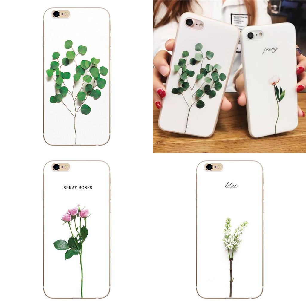 For Iphone 6 6s 7 7s Soft Shell With Cartoon Flower Design Antiscratch Phone Case For Teens