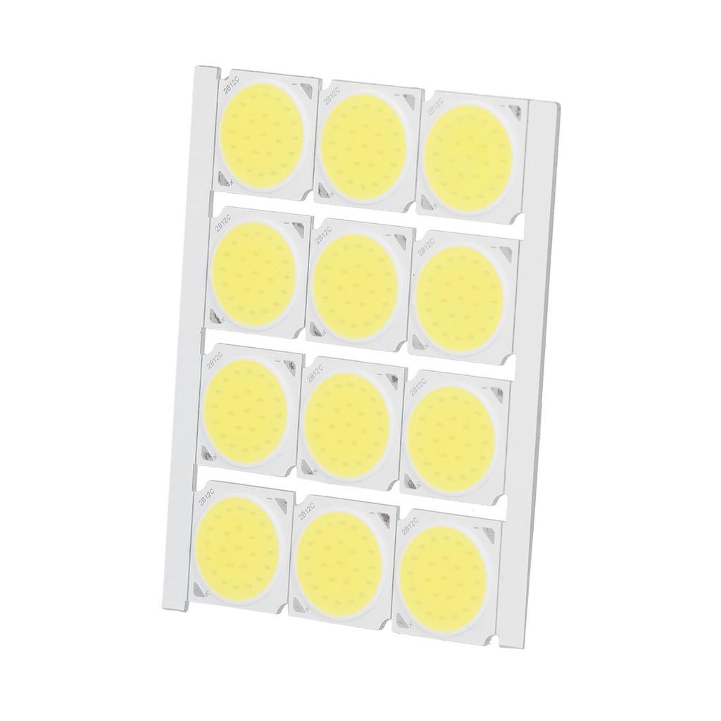 12Pcs COB Light Source High Power Round LED Chip 12W 36‑41V 1080LM for DIY Indoor Lighting
