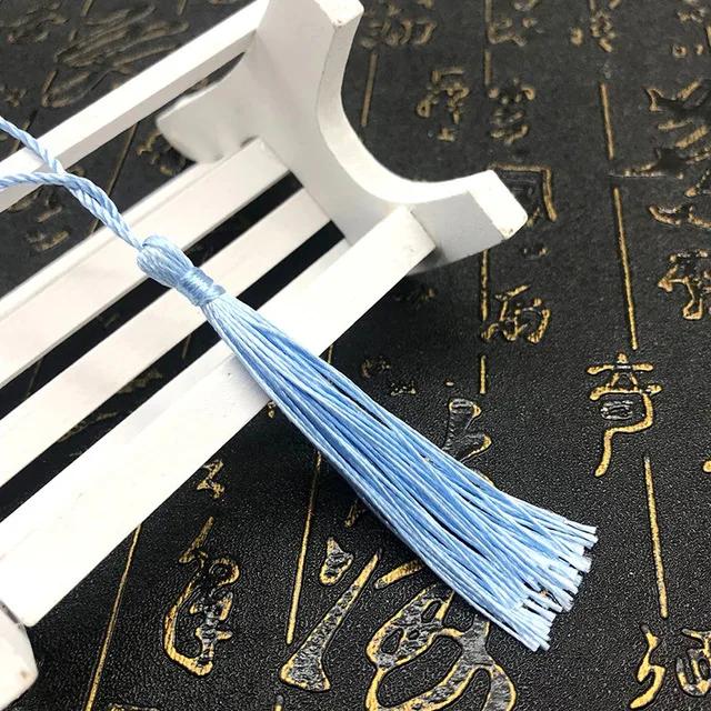 10~80Pcs Bookmark Tassels Fringe Brush Handmade Soft Craft Mini Tassels with Loops for DIY Crafts Jewelry Making Accessories
