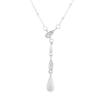Matte Water Droplet Tassel Necklace for Women, Minimalist, Light Luxury, High-end, Niche Brushed Collarbone Chain
