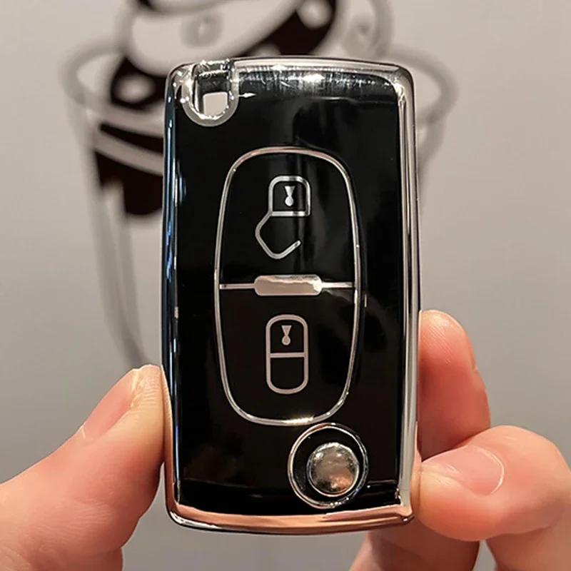2 3 Button Tpu Car Key Case Cover Holder Shell For Peugeot 308 207 307 3008 5008 Fob For Citroen C2 C3 C4 C8 Keys Accessories