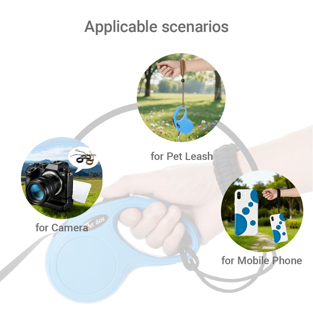 Dragonne réglable mains libres pour laisse rétractable pour chien, promenade en extérieur, animal de compagnie, antidérapante, sécurité, bracelet, accessoires pour chiot