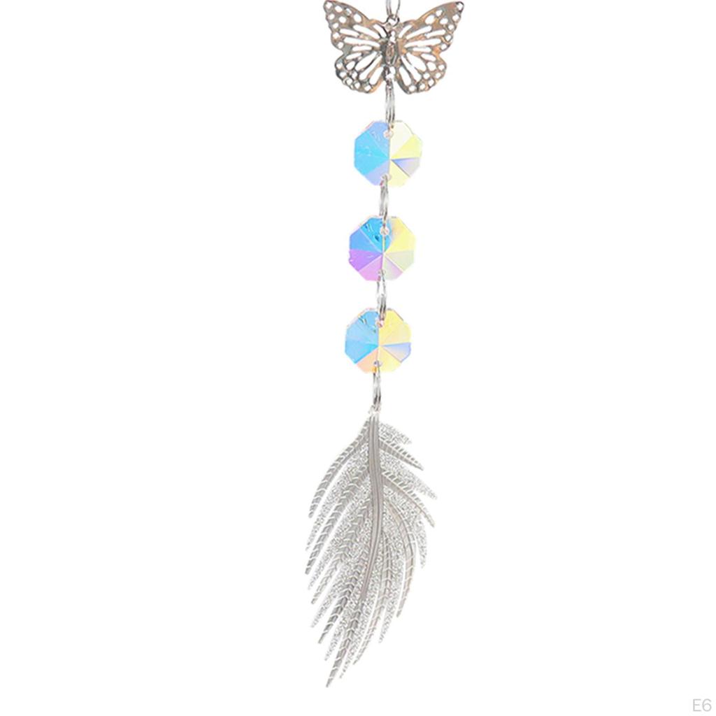 Crystal Hanging Prisms Pendant with Chain Home Decoration Premium Materials Versatile Use up
